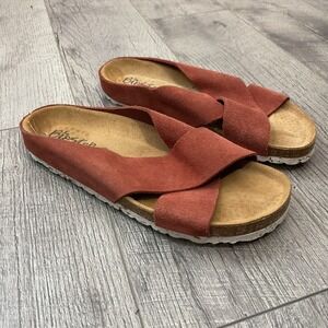 BioStep Women's X Band Suede Slide Sandals Comfort Size 8